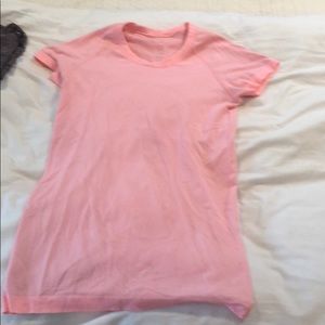 LuluLemon pink short sleeve performance top
